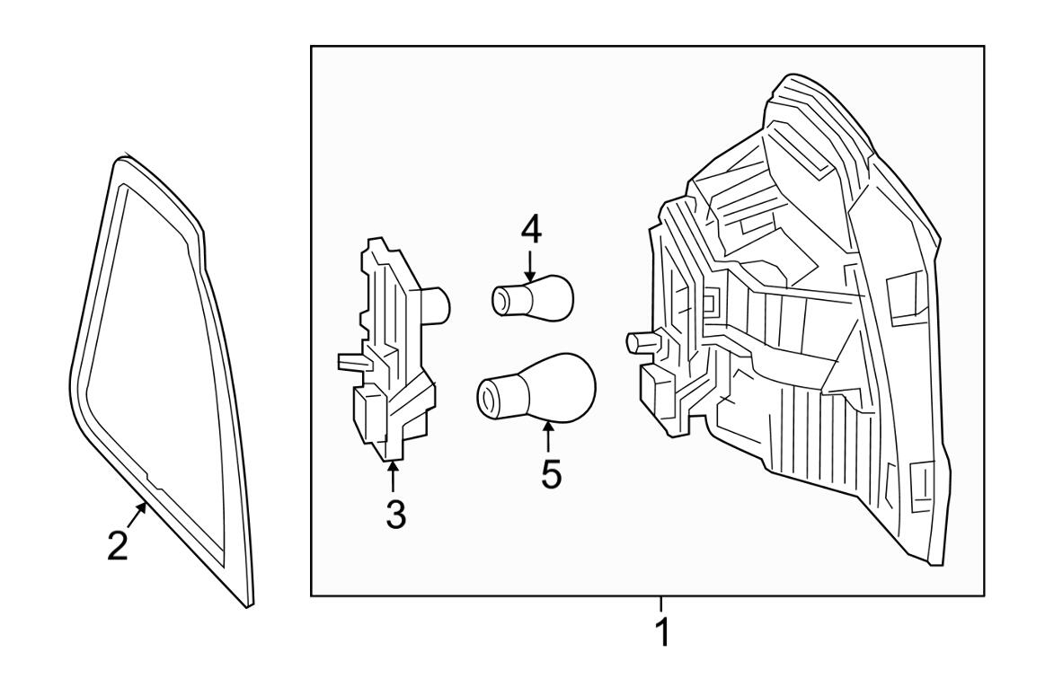 Mercedes Back Up Light Assembly - Passenger Right 2469062001